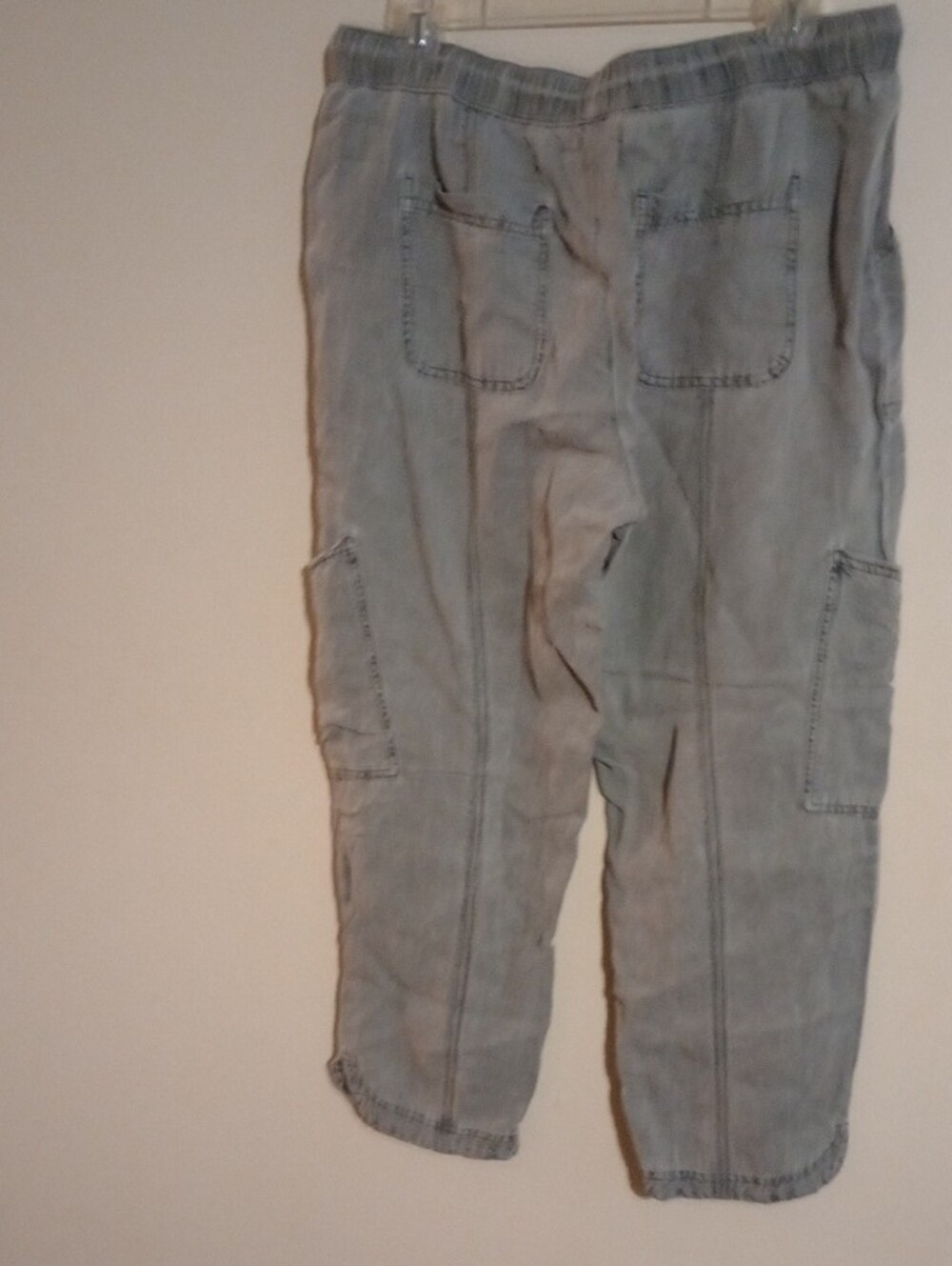 C&C California Light Gray Washed Cargo Drawstring Cargo Pants - Picture 3 of 7